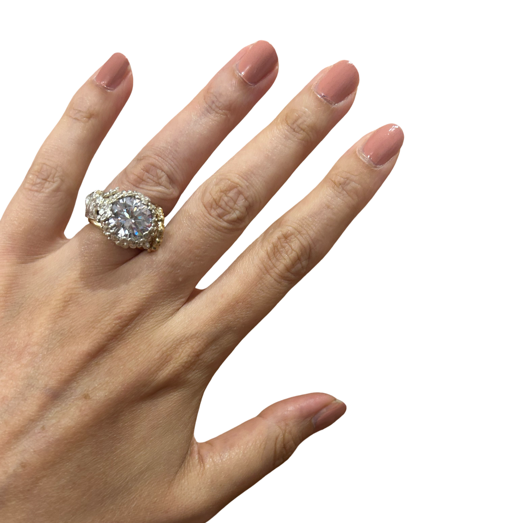 Anello puntoluce fiorellato